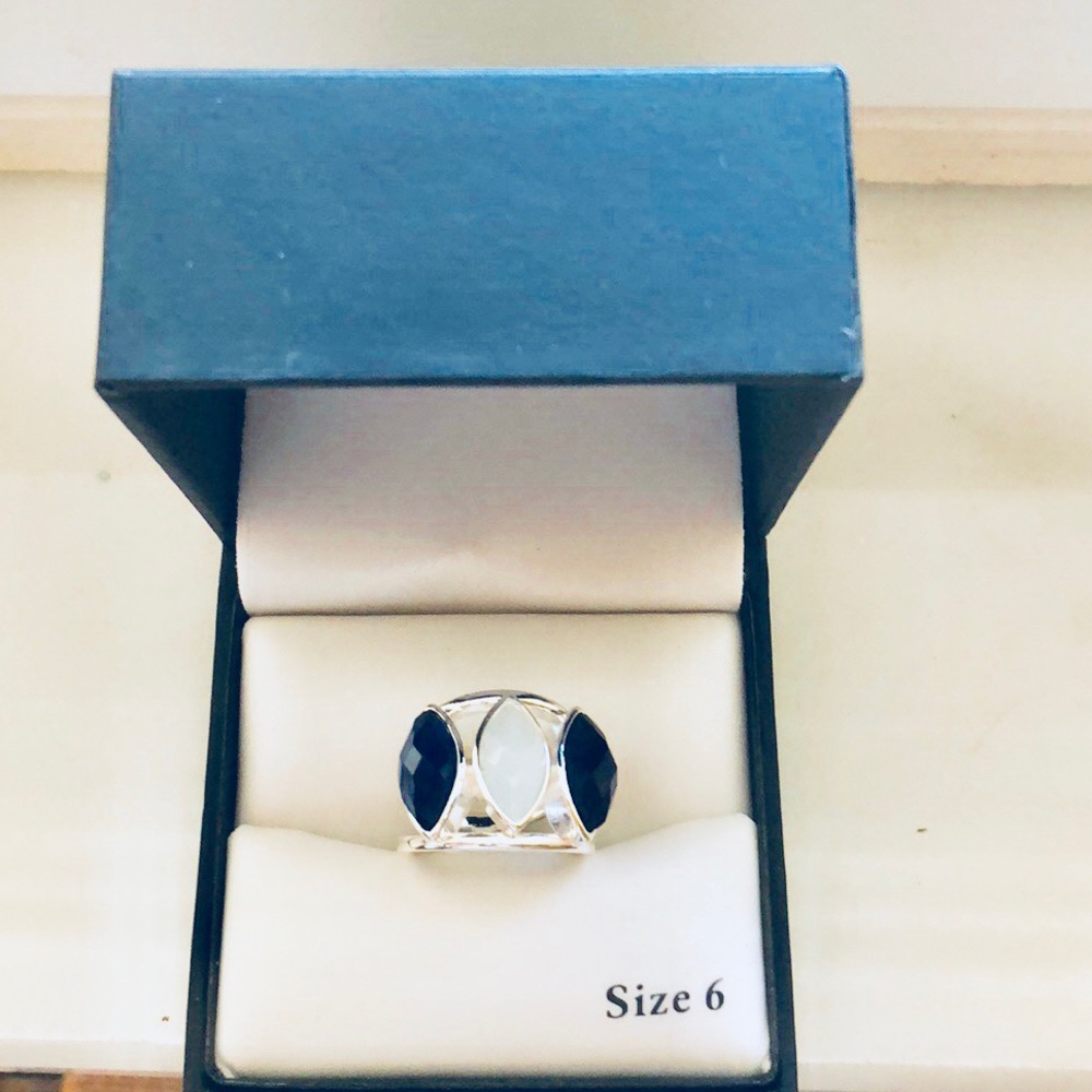 New Direction Silver-Tone Blue & White Band - Picture 4 of 7